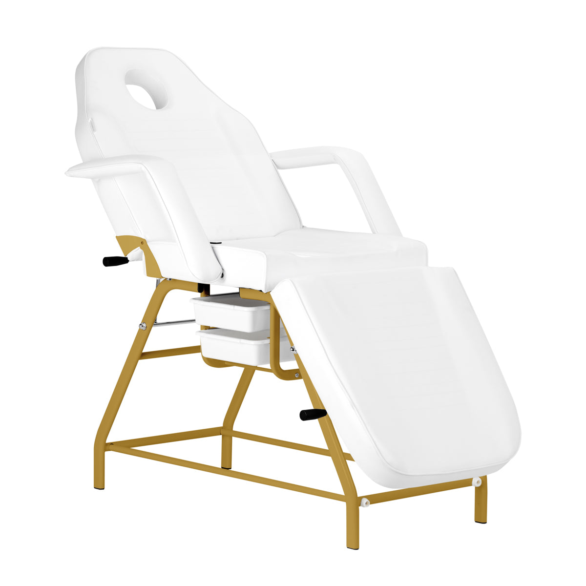 Fauteuil ZENIA Blanc ( Structure Or )