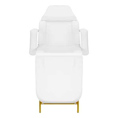 Fauteuil ZENIA Blanc ( Structure Or )