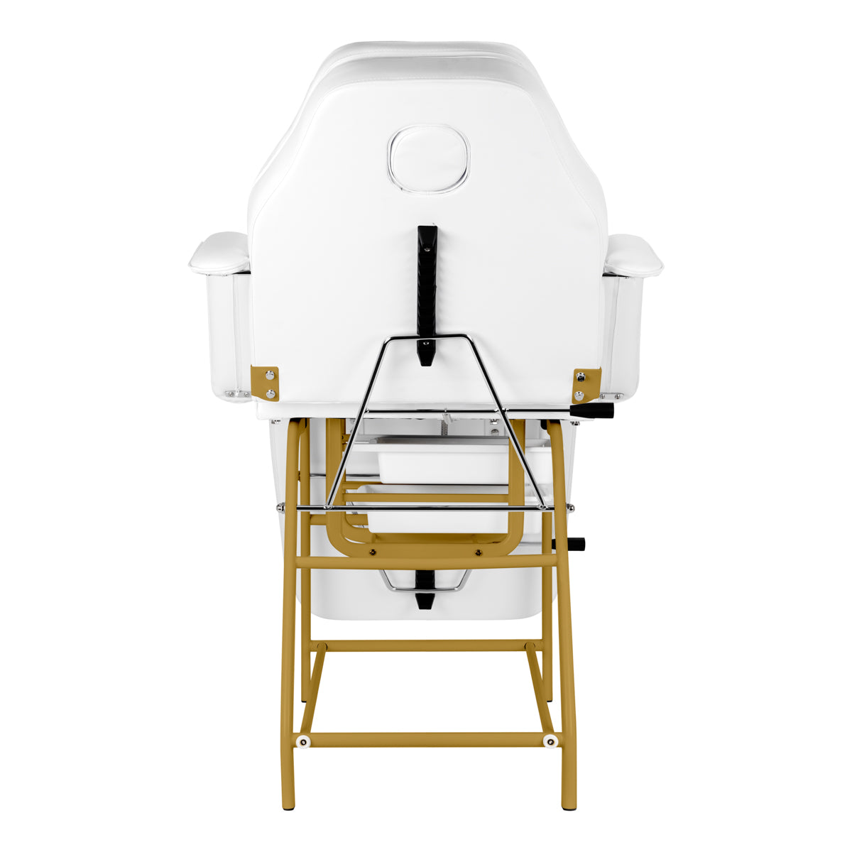 Fauteuil ZENIA Blanc ( Structure Or )
