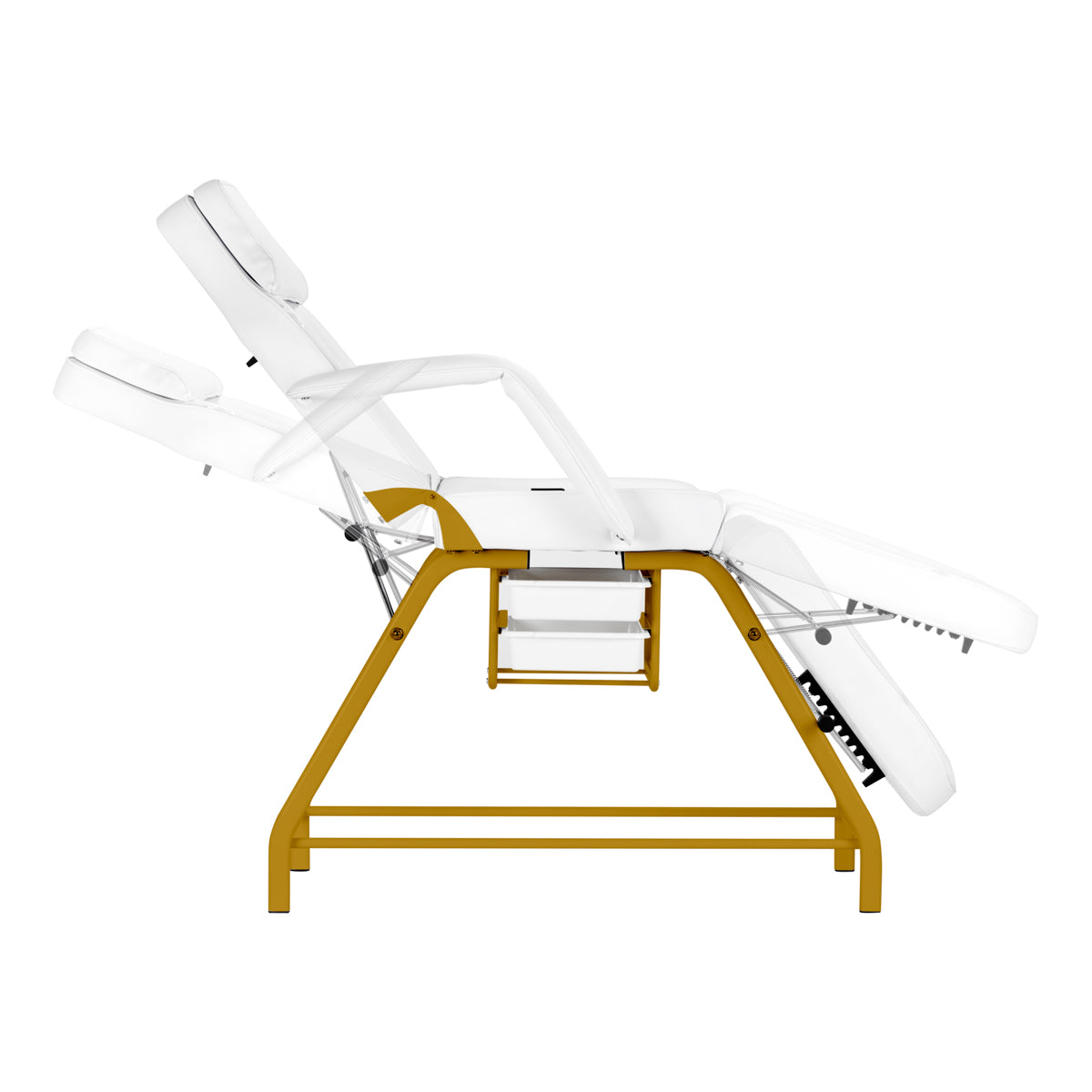 Fauteuil ZENIA Blanc ( Structure Or )