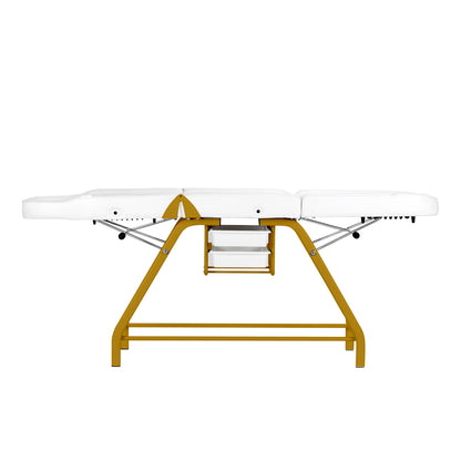 Fauteuil ZENIA Blanc ( Structure Or )