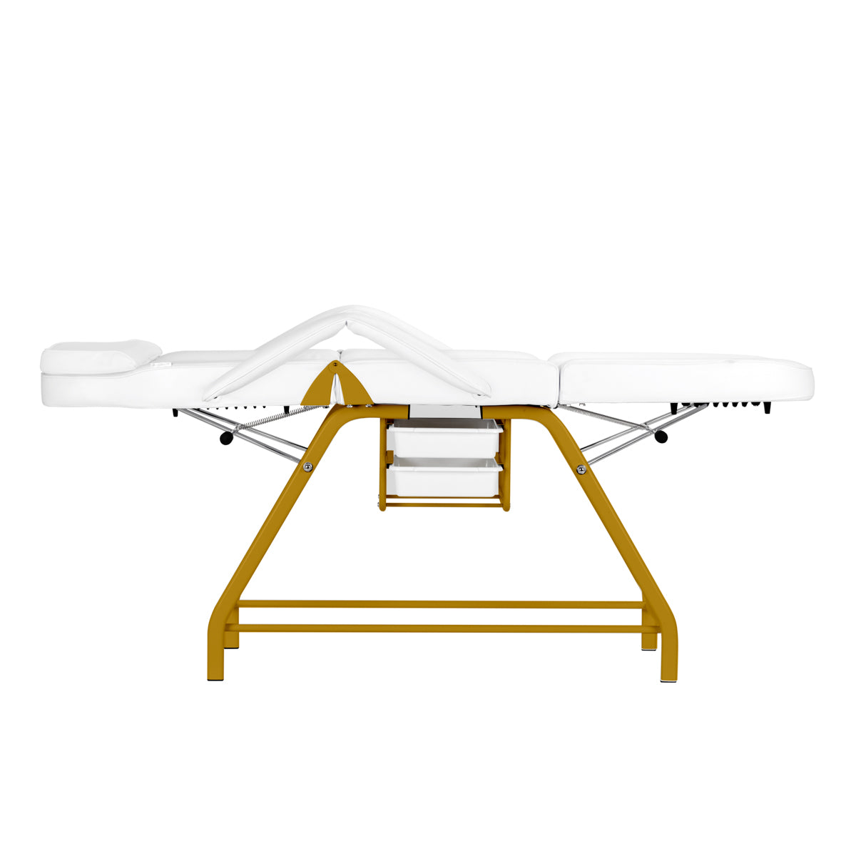 Fauteuil ZENIA Blanc ( Structure Or )