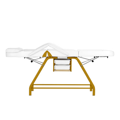 Fauteuil ZENIA Blanc ( Structure Or )