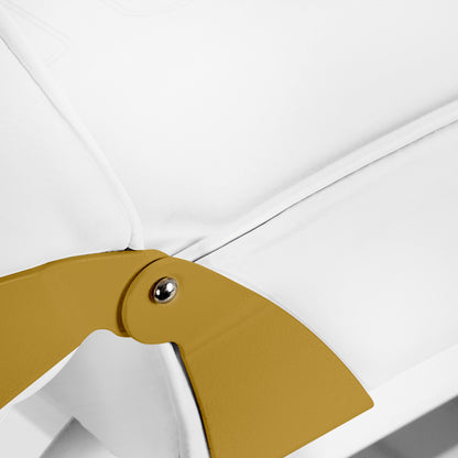 Fauteuil ZENIA Blanc ( Structure Or )