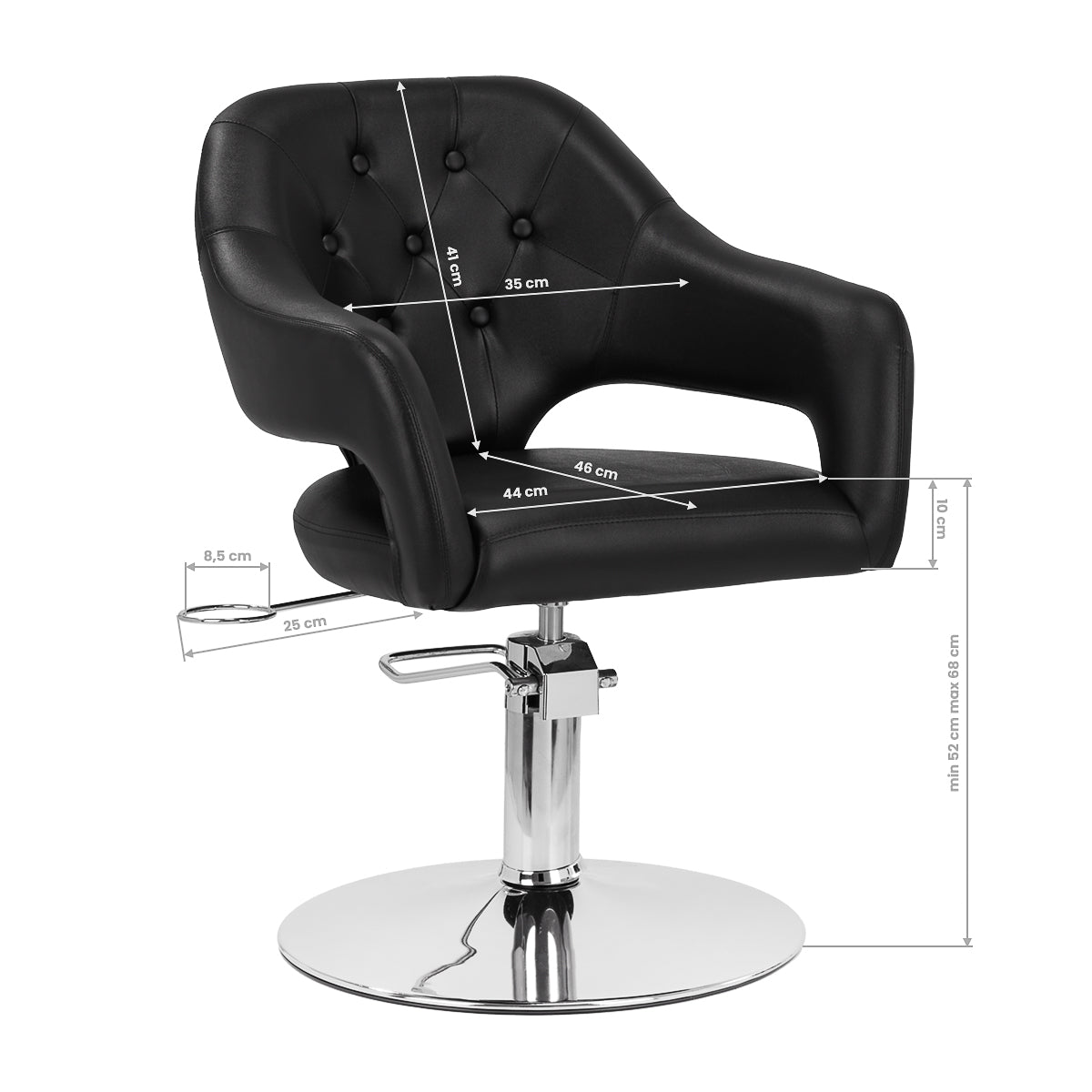 Fauteuil coiffeur Design Noir