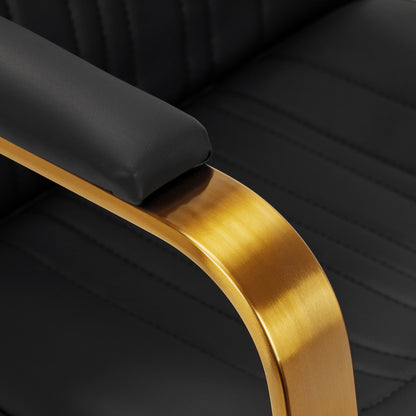 Fauteuil coiffeur Aurelia Or & Noir