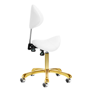Tabouret cosmétique Comfort Gold Blanc