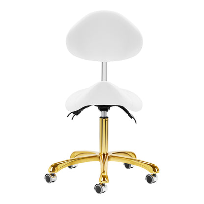 Tabouret cosmétique Comfort Gold Blanc