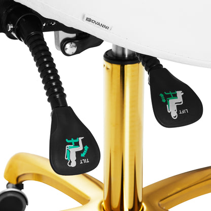 Tabouret cosmétique Comfort Gold Blanc