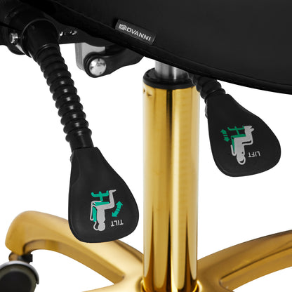 Tabouret cosmétique Comfort Gold Noir