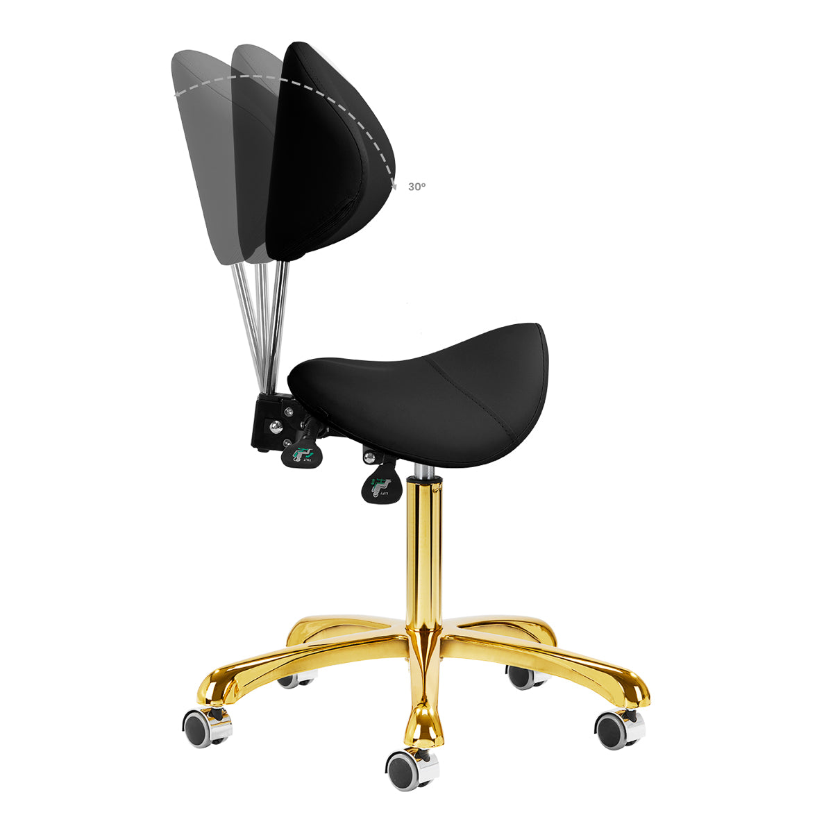Tabouret cosmétique Comfort Gold Noir