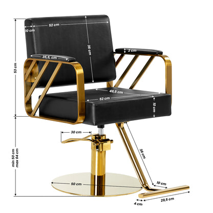 Fauteuil coiffeur Signature Or & Noir