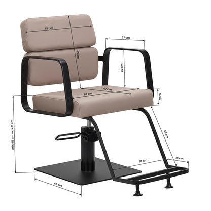 Fauteuil coiffeur Portiva Noir & Beige