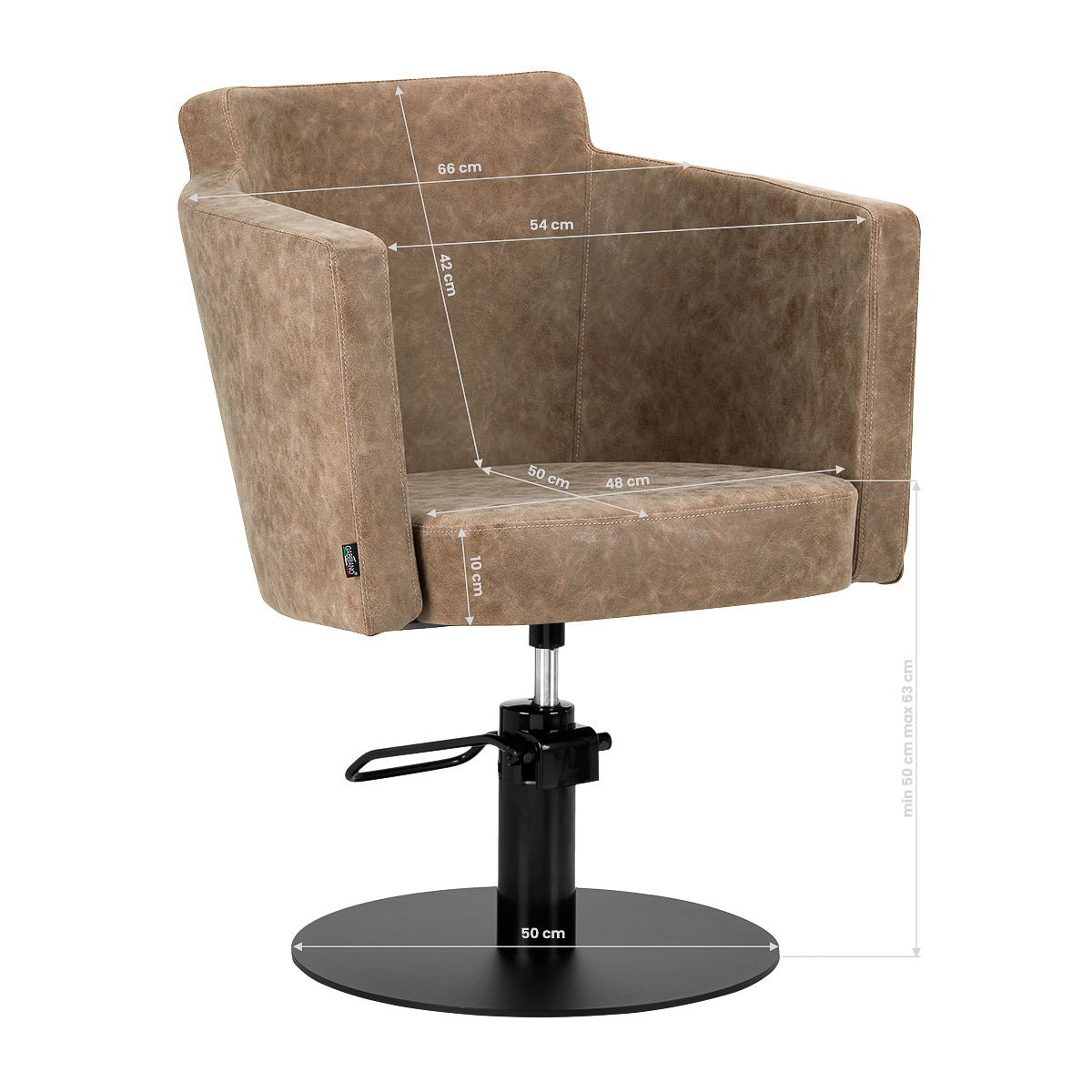 Fauteuil coiffeur Quadria Brun Vintage