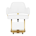 Fauteuil coiffeur Eleganza Or & Blanc