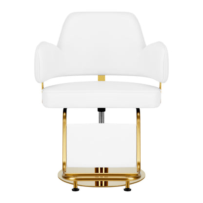 Fauteuil coiffeur Eleganza Or & Blanc
