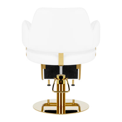 Fauteuil coiffeur Eleganza Or & Blanc
