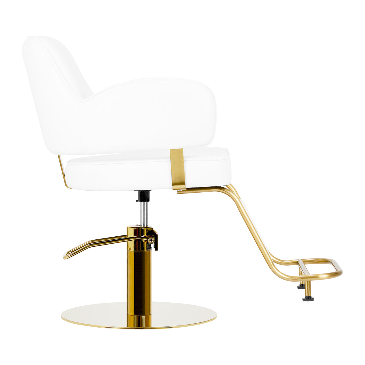 Fauteuil coiffeur Eleganza Or & Blanc