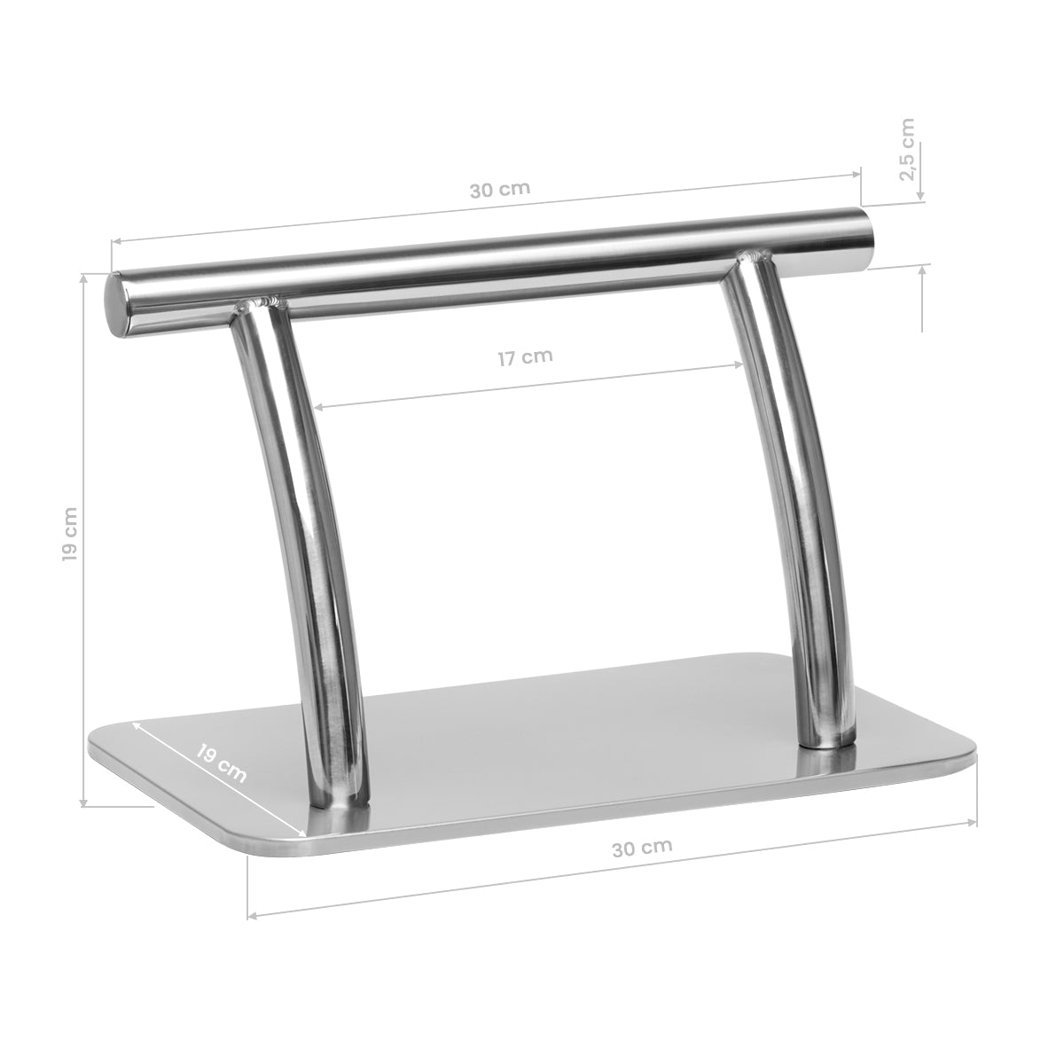 Repose-pieds de coiffure Gabbiano L005S argent