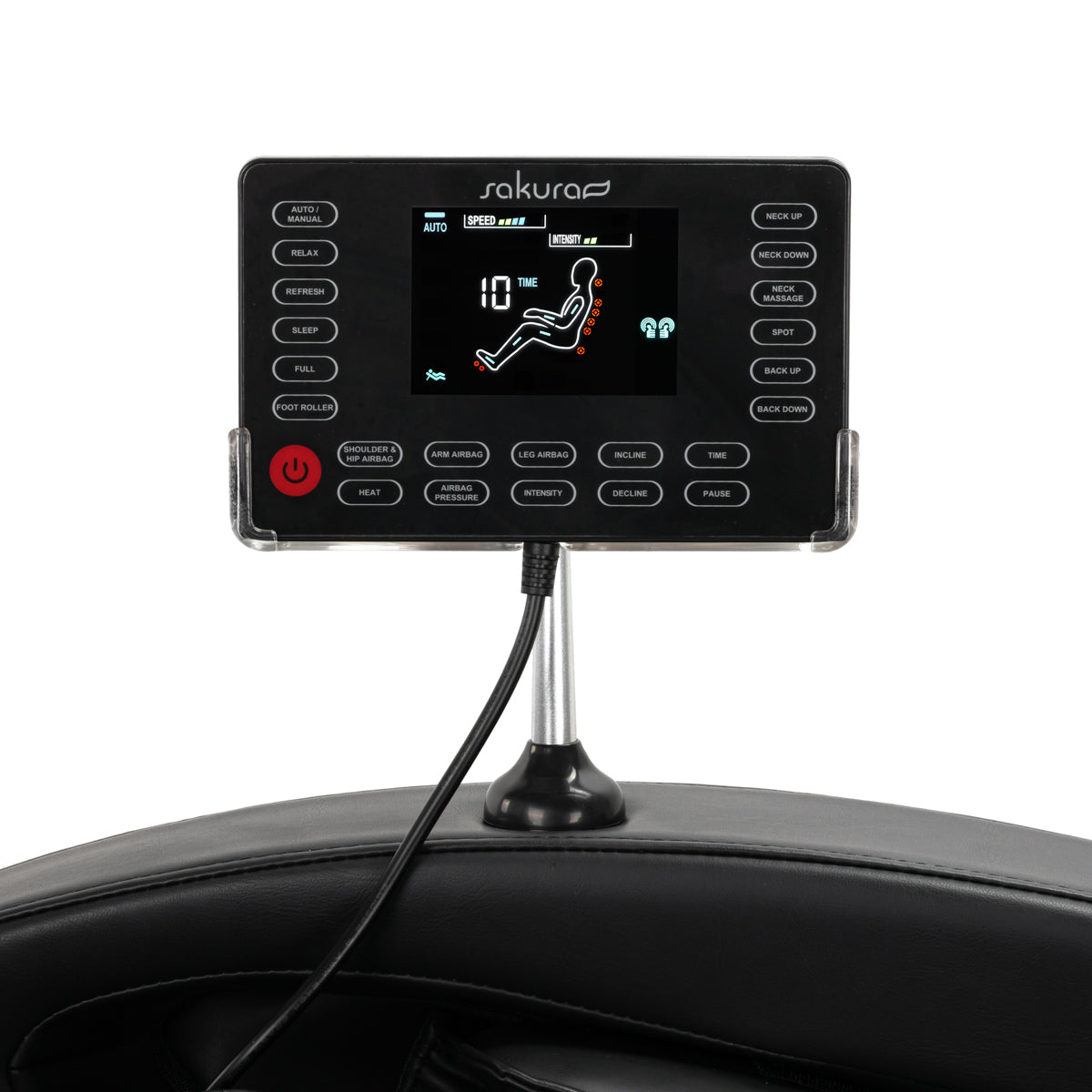 Fauteuil massant Relax Essential Noir & Rouge