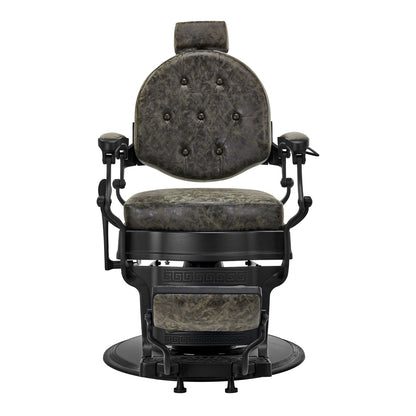 Fauteuil barbier Senator Cuir Vieilli Vert