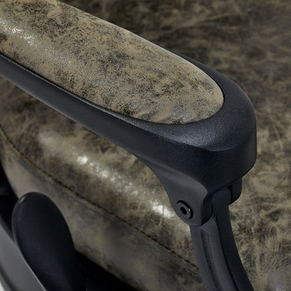 Fauteuil barbier Senator Cuir Vieilli Vert