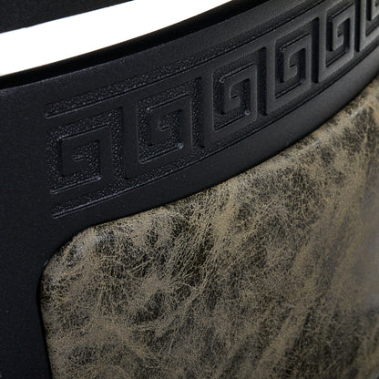 Fauteuil barbier Senator Cuir Vieilli Vert