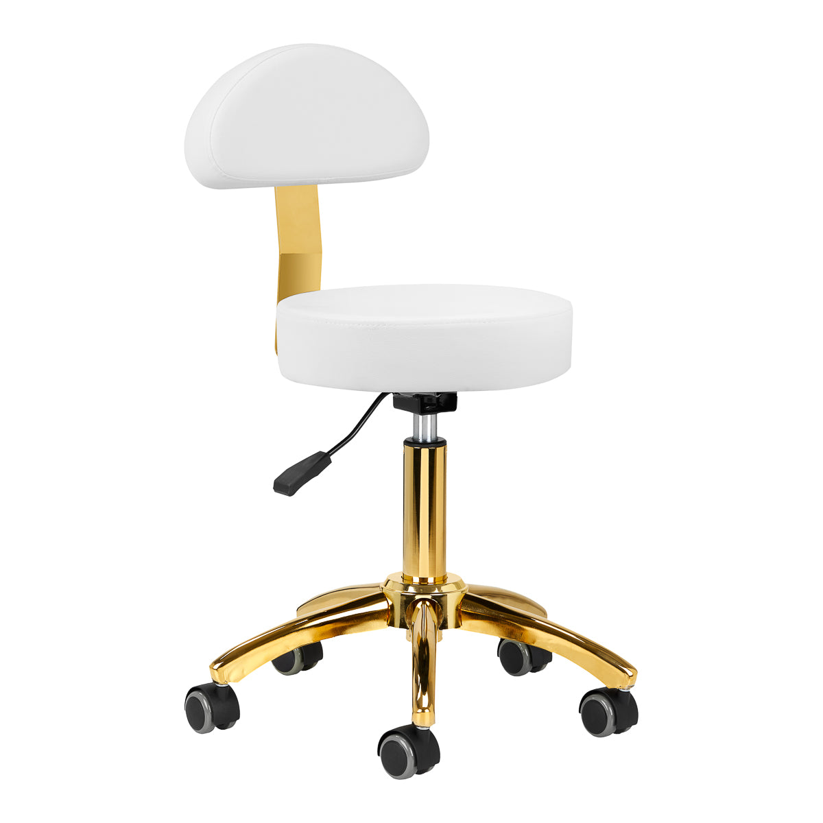 Tabouret cosmétique Studio Gold Blanc