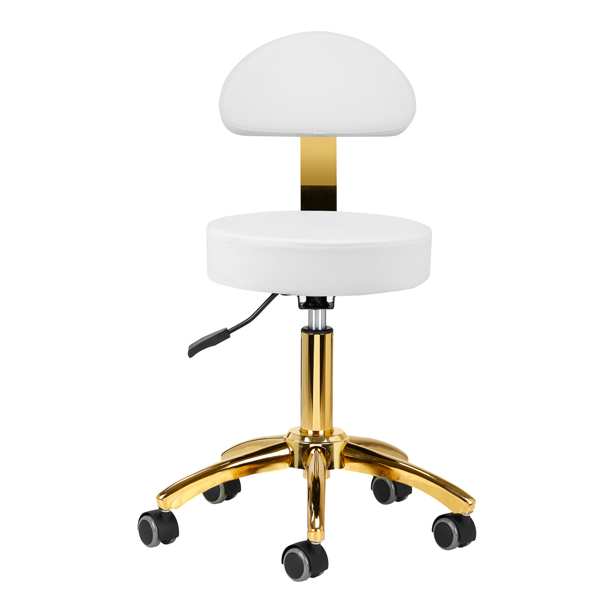 Tabouret cosmétique Studio Gold Blanc