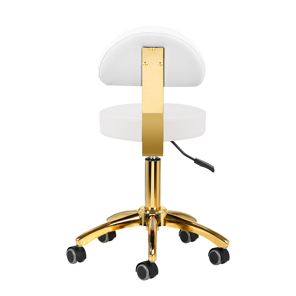Tabouret cosmétique Studio Gold Blanc