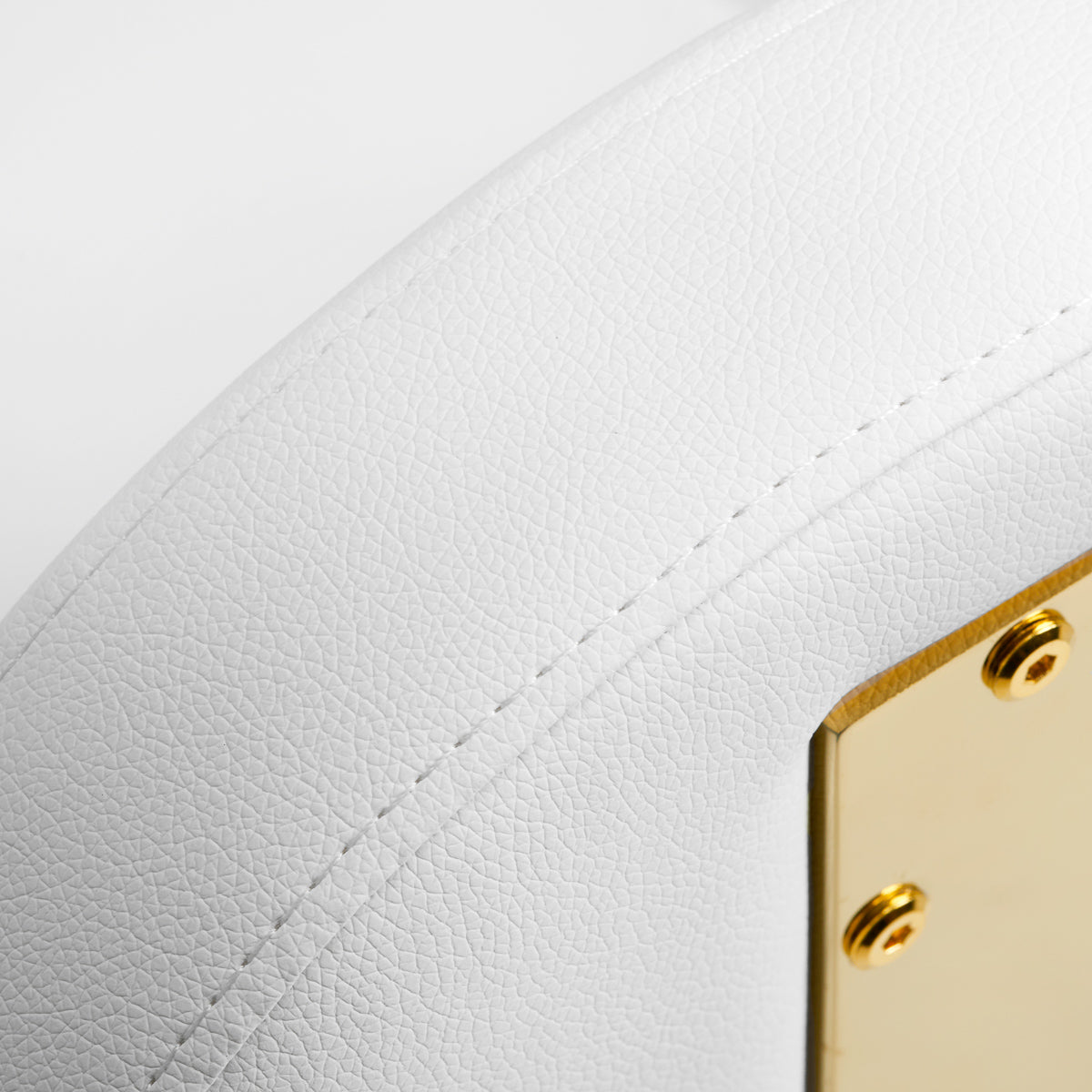 Tabouret cosmétique Studio Gold Blanc