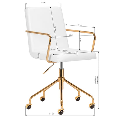 Chaise cosmétique Prestige Chair Or & Blanc