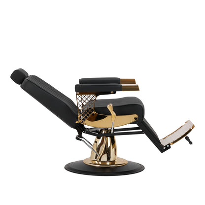 Fauteuil barbier Prestige Or & Noir