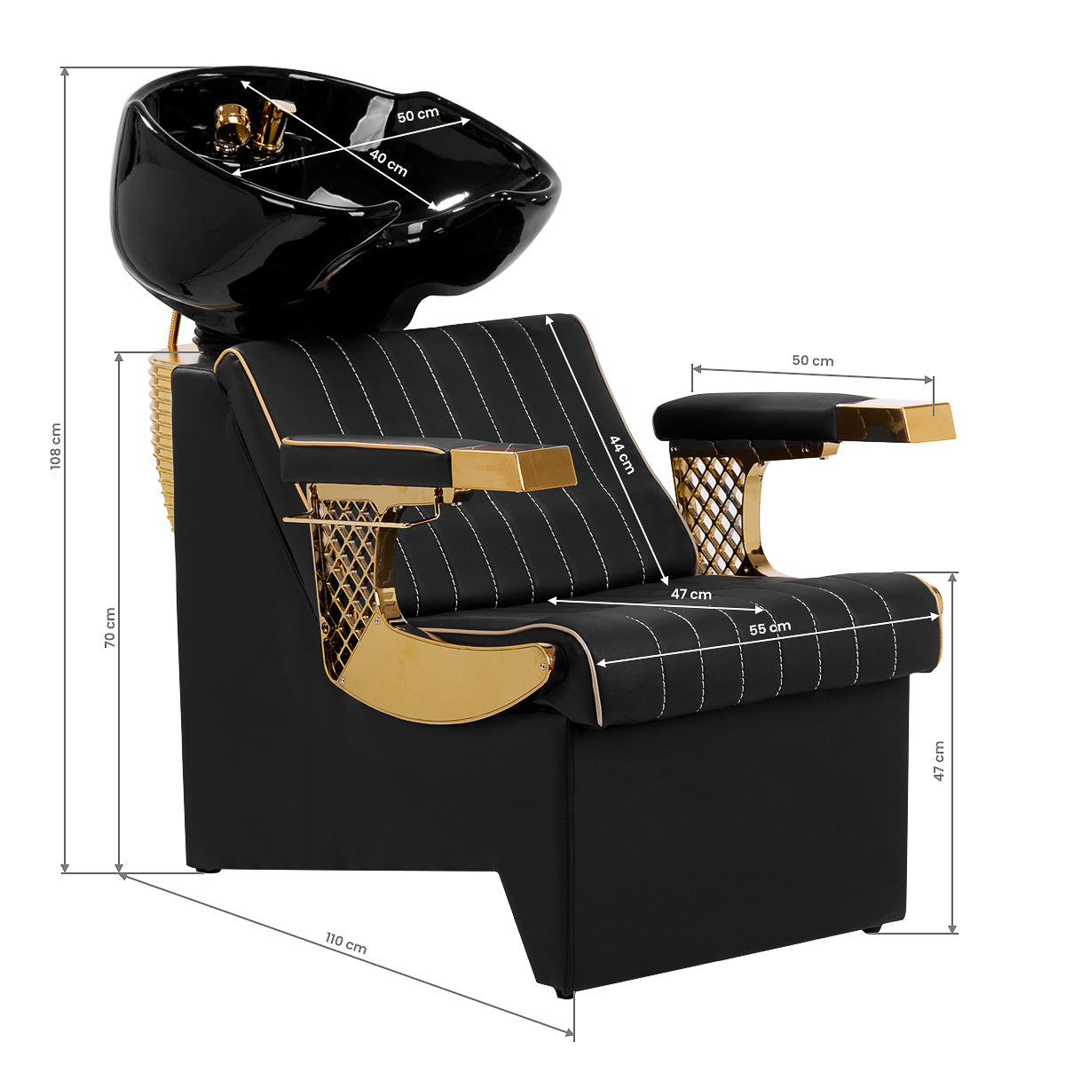 Bac barbier Icon Or & Noir