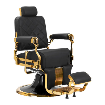 Fauteuil barbier Crown Or & Noir
