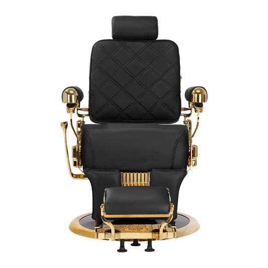 Fauteuil barbier Crown Or & Noir