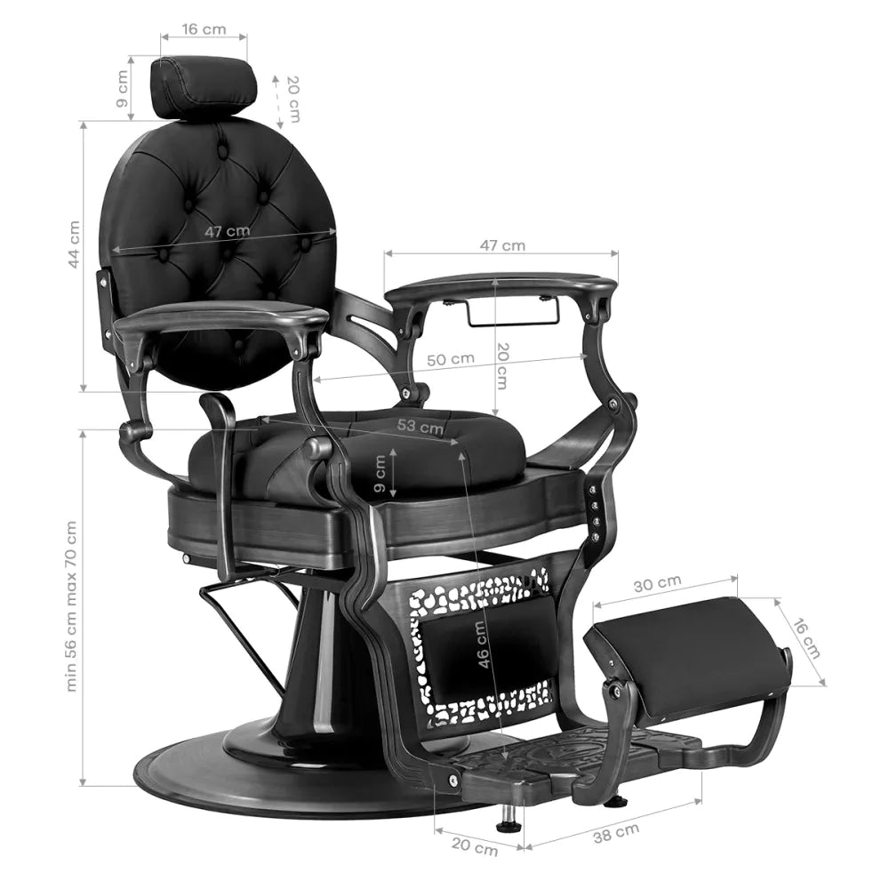 Fauteuil barbier Nicoletti Noir