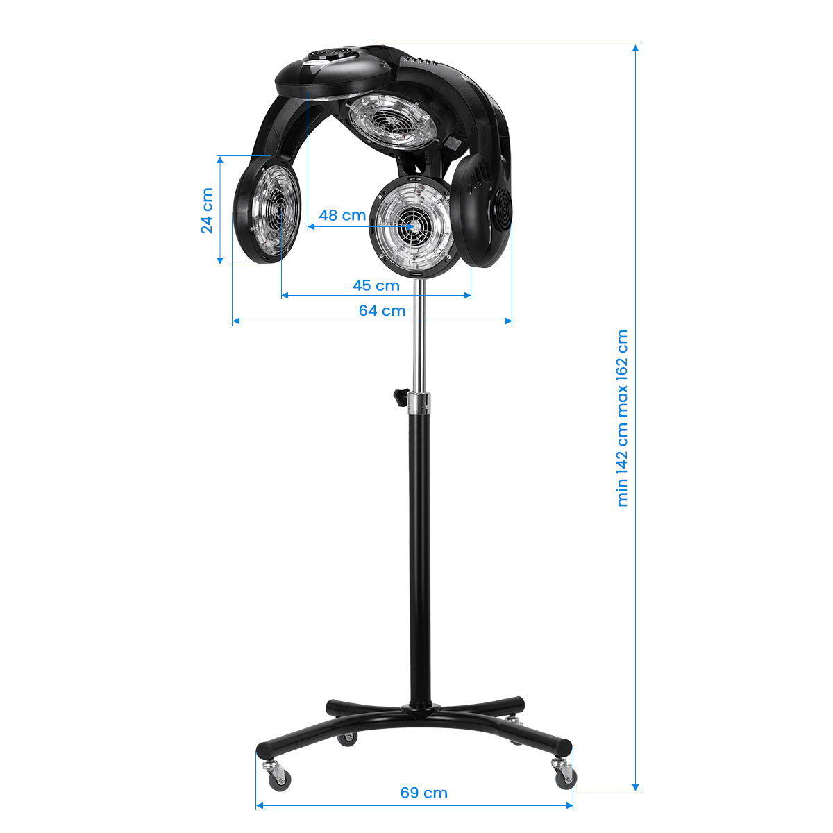 Gabbiano infrazone sur pied GL-505S noir