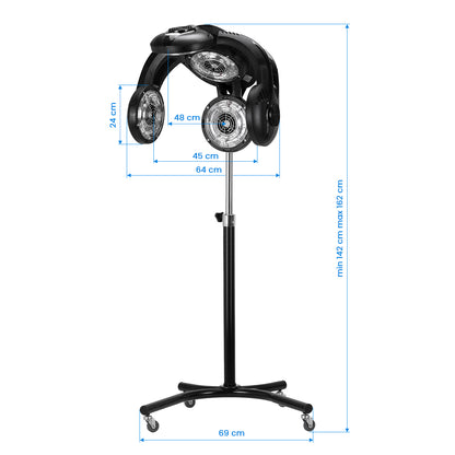 Gabbiano infrazone sur pied GL-505S noir