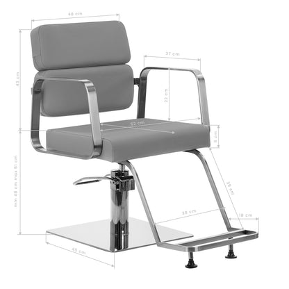 Fauteuil coiffeur Modulaire Argent & Gris
