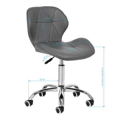 Tabouret cosmétique Basic QS Gris