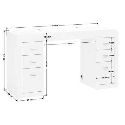 Table De Manucure 314 Blanc