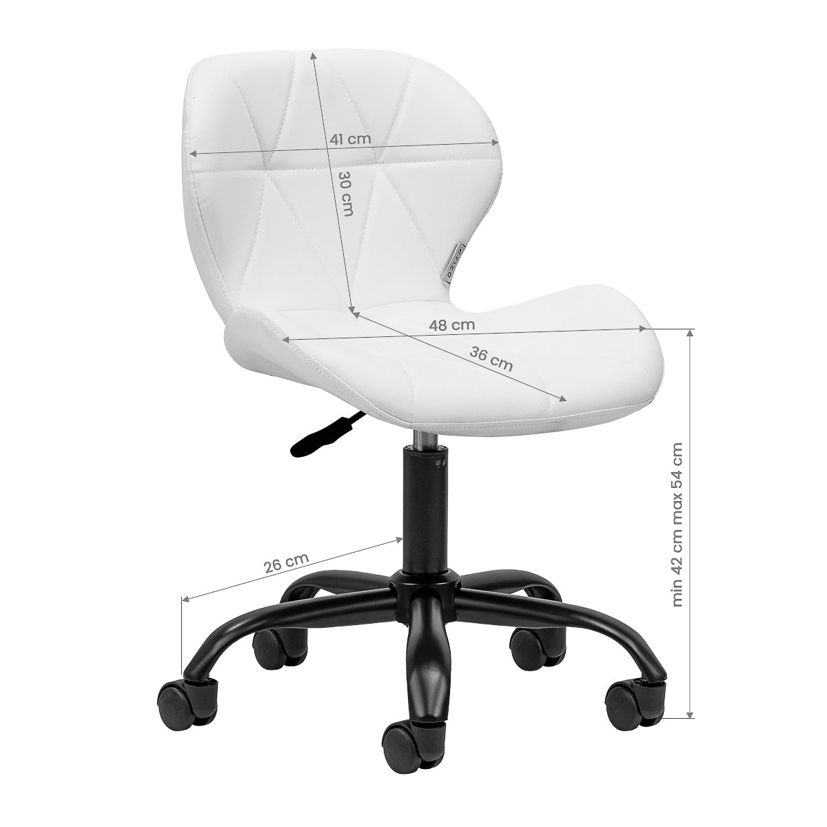 Tabouret cosmétique QS Duo Noir & Blanc