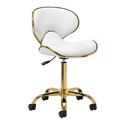 Tabouret cosmétique Pro Line Gold Blanc