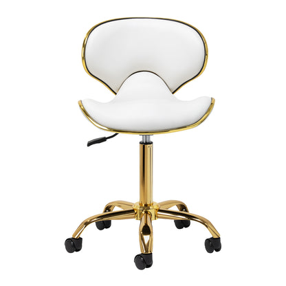 Tabouret cosmétique Pro Line Gold Blanc