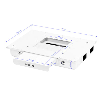 Table de manucure Studio Line 05 Argent avec Aspirateur