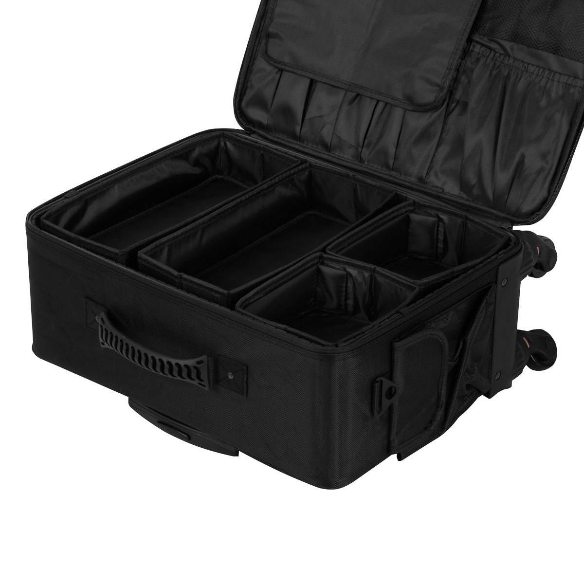 Valise de coiffure à roulettes noire