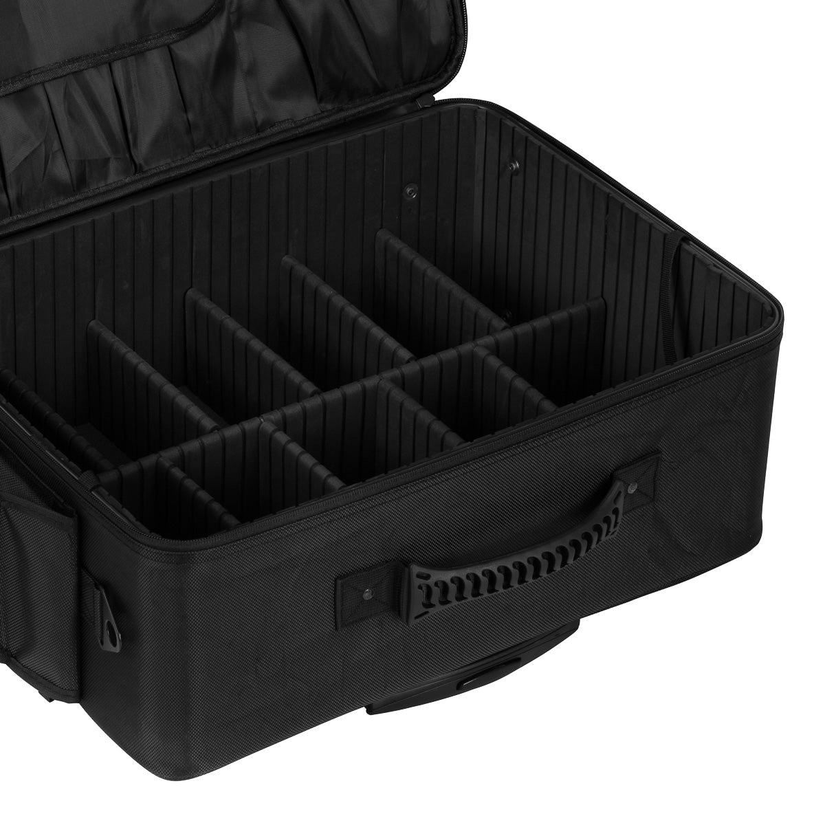 Valise de coiffure à roulettes noire