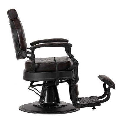 Fauteuil barbier Senator Brun (structure noire)