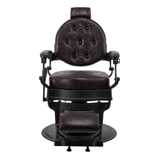 Fauteuil barbier Senator Brun (structure noire)